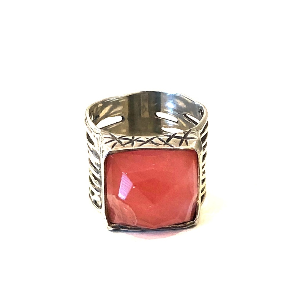 Silpada Cherry quartz and silver ring